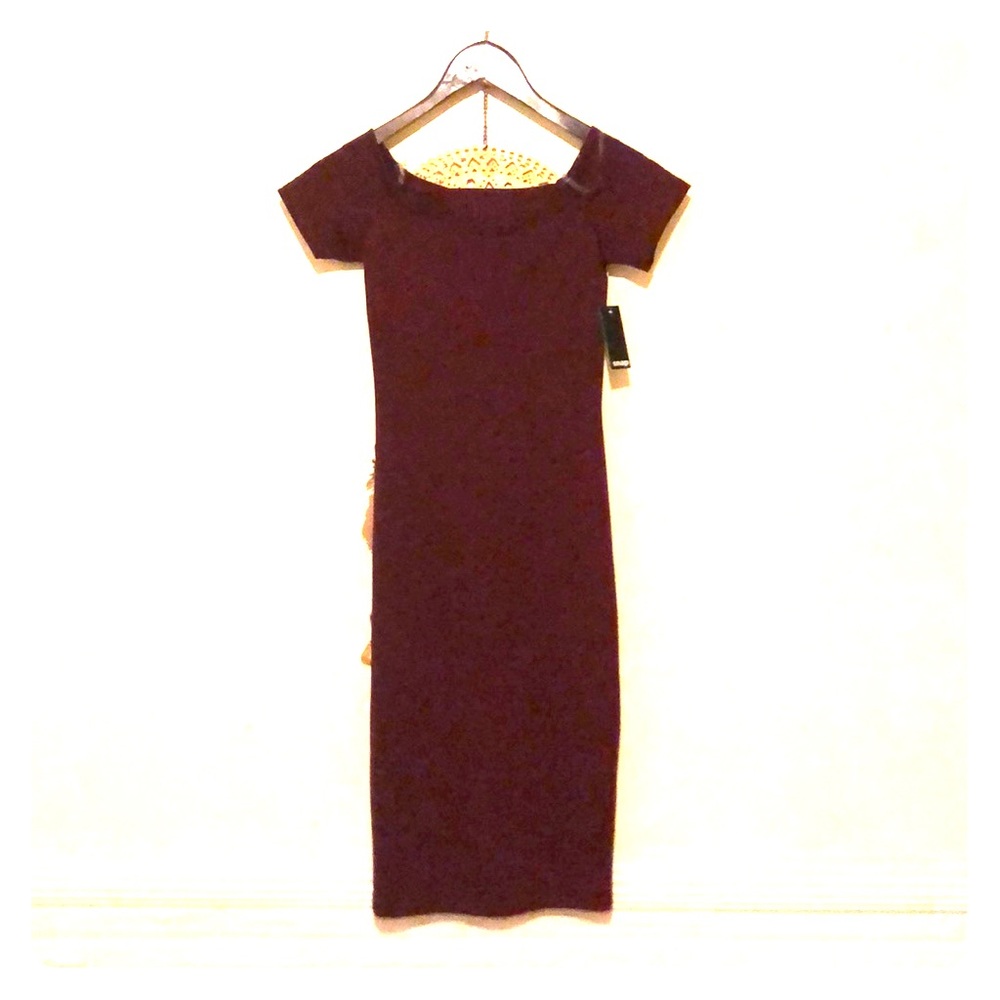 SNAP MAROON DRESS
